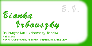 bianka vrbovszky business card